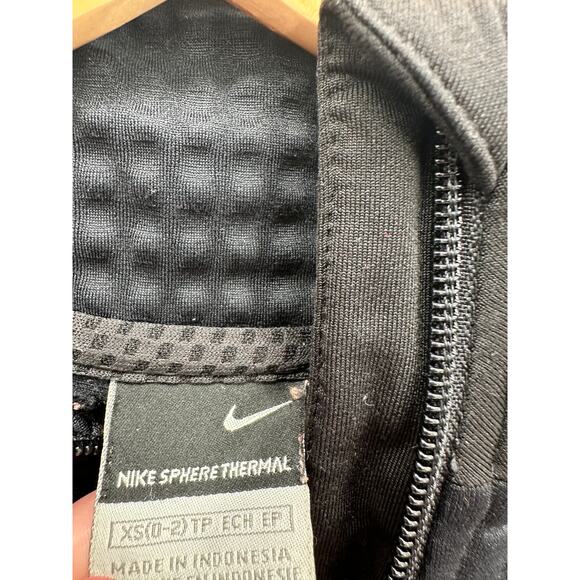 Nike Sphere Thermal Black Long Sleeve Waffle Jacket Full Zip Training Women XS - Picture 8 of 10